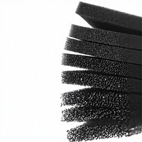 Mousse de polyuréthane au charbon actif 18-60ppi, éponge filtrante réticulée à cellules ouvertes pour média filtrant biologique d'aquarium, service de découpe