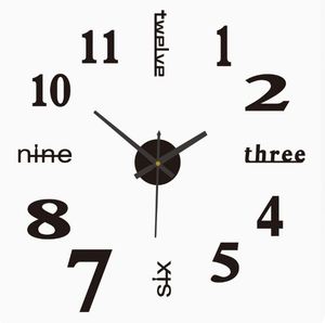 Reloj de Pared Creativo 3D Simple de 14-30 Pulgadas, Sin Perforaciones, Reloj Digital Decorativo para Pared - Product Image 2