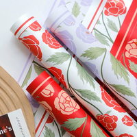 Papier d'emballage pour fleurs Rose Garden, papier d'emballage floral coréen de luxe, imperméable, pour bouquets de fleurs, pour fleuristes