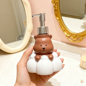 Distributeur de savon <span class=keywords><strong>liquide</strong></span> Cloud Bear, pour la maison, l'hôtel, la salle de bain, flacon élégant à pompe pour le lavage des mains et du corps - Product Image 3