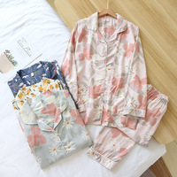 Nouveauté Ensemble de pyjamas 2 pièces pour femmes pour le printemps Pyjamas en coton viscose à manches longues Vêtements de détente pour femmes