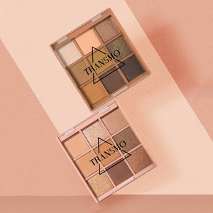 ตลับใส่อายแชโดว์คุณภาพสูง บรรจุภัณฑ์ 9 ช่อง กล่องพลาสติกเปล่าสำหรับใส่แป้งแต่งหน้า 9 สี ฝาใส พาเลทอายแชโดว์ - Product Image 1