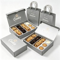 Caja desechable para galletas con divisores para vasos de salsa, contenedor plegable de grado alimenticio con ranuras, cajas de embalaje para cupcakes de panadería, ¡gran oferta!