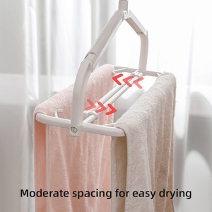 Percha Plegable Multifuncional Portátil para Ropa, Antideslizante, Plegable, para Viajes, con Plástico - Product Image 4