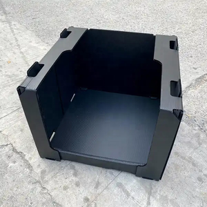 Vooropening Stapelbare Gegolfde Kunststof Plukbakken Industriële Magazijn Kleding Opbergbakken Stapelbare Opbergdoos - Product Image 5