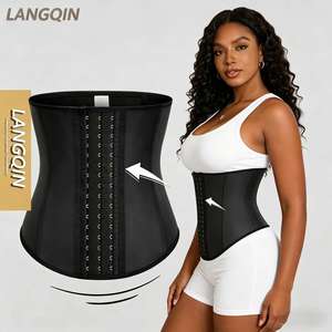 LANGQIN Corset colombien respirant pour femme, gaine amincissante avec contrôle du ventre, pour un ventre plat et une combustion des graisses - Product Image 1
