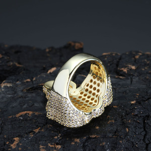 Flame Rune Motif Moissanite <b>Rings</b> <b>Iced</b> Out Pave 925 Sterling Silver 18K Solid Gold PVD Hip Hop Custom Jewelry Wholesaler B2B OEM - Product Image 2