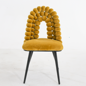 <span class=keywords><strong>Chaise</strong></span> rembourrée en velours à structure métallique vente en gros pour meubles de maison - Product Image 6