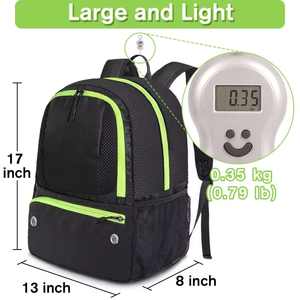 Bolsa Deportiva Unisex de Gran Capacidad, Moderna, Impermeable, con Compartimento Independiente para Balón de Baloncesto, Mochila Deportiva Informal - Product Image 4