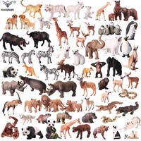 Figurines d'animaux sauvages en PVC simulés pour enfants réalistes Modèles d'animaux solides Jouet Figurines d'animaux de simulation en PVC sûres pour les enfants