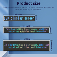 Affichage LED numérique programmable en forme personnalisée, bande longue, IP65, intérieur/extérieur, pour les magasins en chaîne, publicité en vitrine, P1.5-P3