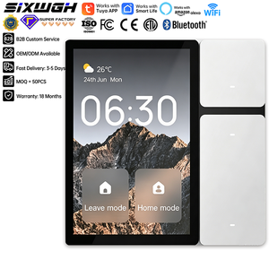 SIXWGH Tuya Smart Life Panneau intelligent 3,5 pouces Interrupteur mural intelligent IR Automatisation de la maison intelligente IoT BLE Mesh TPP06 Fonctionne avec Alexa - Product Image 1