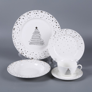 Service <span class=keywords><strong>de</strong></span> table en porcelaine personnalisé sur le thème <span class=keywords><strong>de</strong></span> Noël, cadeau <span class=keywords><strong>de</strong></span> Noël avec tasse, <span class=keywords><strong>ensemble</strong></span> <span class=keywords><strong>de</strong></span> <span class=keywords><strong>vaisselle</strong></span> en céramique - Product Image 1