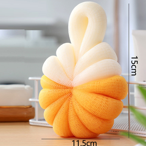 Alla moda caldo bagno palmare Scrubber corpo morbida pelle esfoliante massaggio bagno schiena spazzola lunga PE 50g peso luffah - Product Image 5