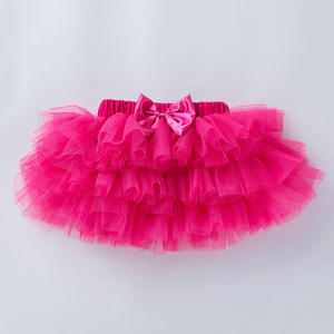 Petite jupe Tutu duveteuse pour filles, couleurs unies, 6 couches, Tulle, dentelle, jupe en Tulle, vente en gros, 2023 - Product Image 5