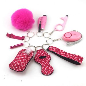 Self Defense Set 30ml 1oz Bottle Chapstick Lipstick <b>Wristlet</b> Lanyard Hand Sanitizer Holder Lip Gloss Balm Pouch Strap Keychain - Product Image 1