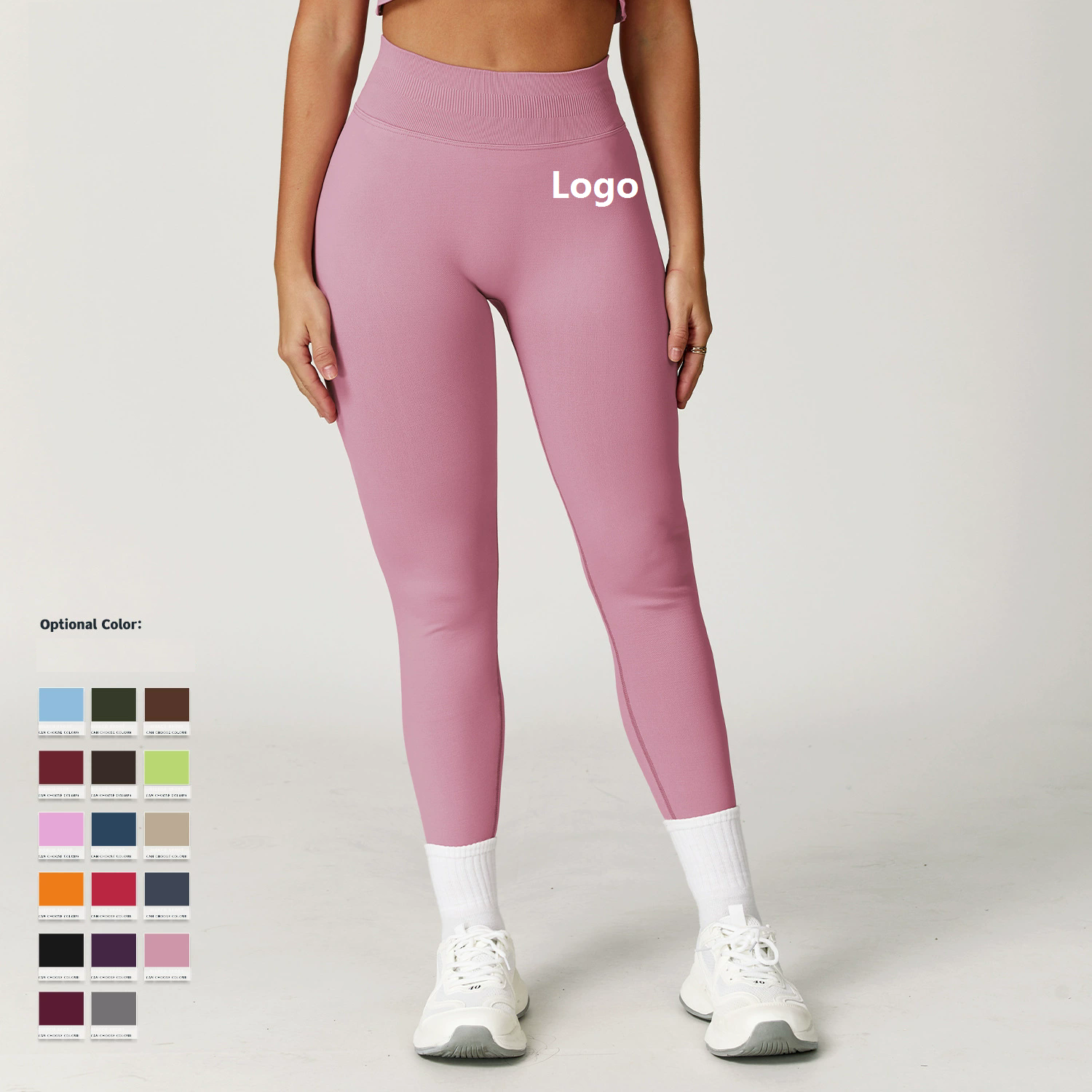 High-Waist Activewear Leggings: back view showing construction, seams and support