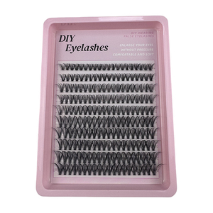 Extensions <span class=keywords><strong>de</strong></span> cils DIY, logo personnalisé, marque privée, cils en grappe segmentés DIY, 10 rangées, 200 pièces, cils en grappe 30D 40D 50D - Product Image 3