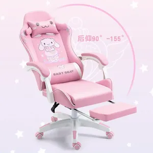 Lovely Cute <strong>Bedroom</strong> Office E-sport Cartoon Gaming <strong>Chair</strong> with Pillow Gaming <strong>Chair</strong> <strong>pink</strong> - Product Image 4