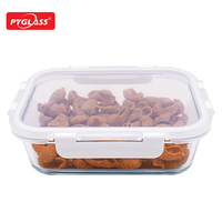 Contenants de préparation des repas en verre - Contenants de préparation des aliments avec couvercles - Contenants de boîte à lunch en verre (lot de 5, 35 onces)