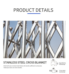 Puertas Retráctiles Industriales de Apertura Automática para Entradas, Barrera de Acordeón, Puertas Correderas, Cercas para Escuelas, Hoteles, Hospitales - Product Image 2