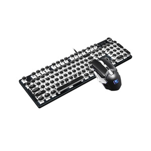 New KB1000 Mechanical <b>Keyboard</b> <b>Mouse</b> Combo 104 Keys Metal Design Wired Gaming Set - Product Image 1