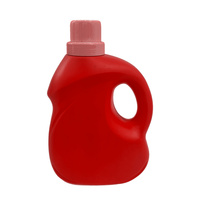 Bouteille en plastique liquide carrée mate HDPE de 2 L avec poignée latérale, prise en main ergonomique, pour produits chimiques et eau, couleur personnalisée, bouteille vide