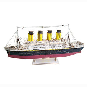 Modèle de bateau en bois <span class=keywords><strong>3D</strong></span> <span class=keywords><strong>Titanic</strong></span>, <span class=keywords><strong>puzzle</strong></span> éducatif, grande difficulté, jouet à grande échelle, bricolage, <span class=keywords><strong>puzzle</strong></span> en bois, artisanat - Product Image 3