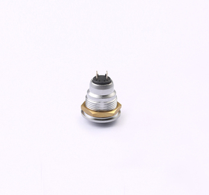 Toowei Ip67 Metal Onoff 16mm, saklar tombol tekan tahan air Selflocking untuk daya dengan dua pin - Product Image 3