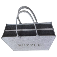 Sac fourre-tout en feutre avec logo personnalisé, réutilisable, écologique, grande capacité, sac à main pour la promotion des achats, cadeau, sac à main en feutre pliable