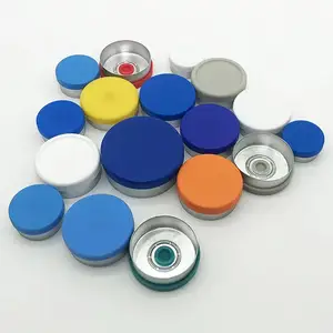 20mm Flip Off topi biru Flip-Off Vial segel farmasi topi plastic-aluminium Flip Off topi untuk kaca Vial