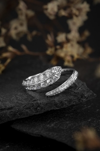 New Simple Full Set Women's <b>Open</b> <b>Ring</b> Light Luxury Exquisite Fashion High Quality Wedding Jewelry Wholesale - Product Image 4
