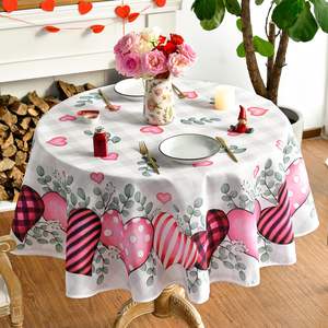 情人节桌布红心水牛格子可洗面料桌布派对野餐节日晚餐装饰桌布 - Product Image 4