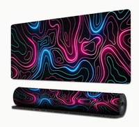 Tapis de bureau XXL pour jeux vidéo, grand tapis de souris et clavier, design tendance, tapis de jeu pour ordinateur avec bords cousus, imperméable