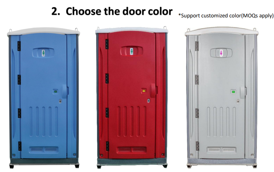 HDPE Plastic Modern Durable Eco-Friendly Portable Toilet WC Event Porta Potty  for Outdoor Construction Site Use 4