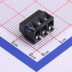 DB125-3.81-3P-BK-S Screw Terminal Block Through hole Component (THT),P=3.81mm Connector 1x3P 3.81mm Black Through Hole - Product Image 2