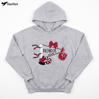 Sweat-shirt à capuche zippé personnalisé avec logo brodé pour équipe de cheerleading, danse, gymnastique et tenue de sport