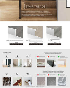 Gradini e alzate per scale BBL antiscivolo 1200*305*30mm per gradini e moquette in legno - Product Image 2