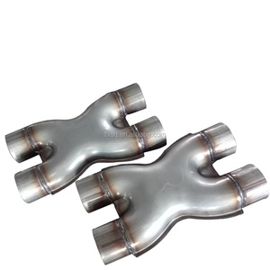 Silencieux d'échappement universel pour voiture en acier inoxydable de qualité, tuyau en <span class=keywords><strong>X</strong></span> - Product Image 4