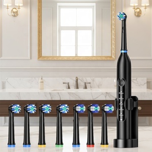 מברשת שיניים חשמלית מסתובבת 360 מעלות עם לוגו בהתאמה אישית, עמידה במים בתקן IPX7, 5 מצבי ניקוי, טעינה ב-USB, עם 2 סוגי מברשות - Product Image 1