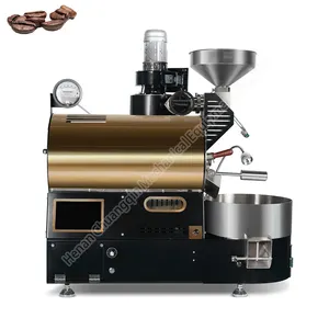Tostador de granos de café usado en el hogar, máquina tostadora de granos de café de gas eléctrico