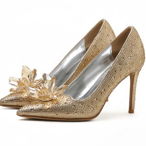 Zapatos <span class=keywords><strong>de</strong></span> <span class=keywords><strong>Novia</strong></span> con Tacón Alto <span class=keywords><strong>y</strong></span> Punta Fina, Estilo Europeo <span class=keywords><strong>y</strong></span> Americano, con Cristales, Modelo Cenicienta 2025 - Product Image 6