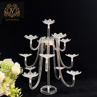 Bougeoirs en acrylique transparent pour mariage, ornements romantiques et artistiques, bougeoirs pour dîner à la maison, festivals, décoration d'hôtel, 78-80 cm