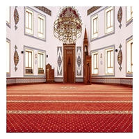 Tapis de prière pour mosquée en polypropylène ou acrylique, tapis Wilton Axminster, tapis de prière pour mosquée