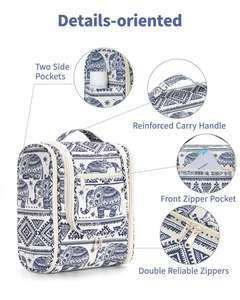Bolsa de Aseo Colgante Impermeable con Diseño de Elefante, Bolsa de Maquillaje Portátil, Bolsa de Viaje con Asa para Niños, Adolescentes y Niñas - Product Image 6