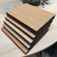 Armoire de cuisine moderne minimaliste Kangnuo en MDF de qualité supérieure avec îlot pour appartement