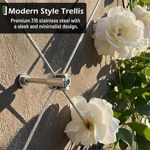 Abrazadera de Cable de Acero Inoxidable 316 de Estilo Moderno, 3 mm, Acabado Pulido, para Soporte de Plantas y Enredaderas - Product Image 1