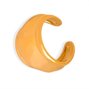 Couple <b>Ring</b> Men's Gold Plated <b>Titanium</b> Stainless Steel <b>Ring</b> Hip Hop Style with Moissanite Zircon Wholesale Wedding <b>Rings</b> - Product Image 3