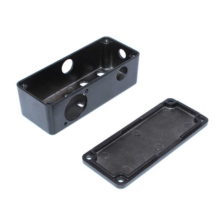 BOÎTIER UNIVERSEL HAMMOND ELECTRONICS 1590CEBK ALUMINIUM Moule Sous Pression Noir 120 X 100 X 64 1 Pcs 48076504