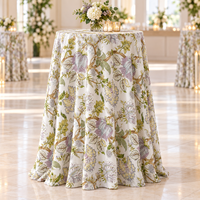 Faible MOQ, Vente en gros usine, Sets de table imprimés personnalisés, Nappes en polyester, Serviettes de table en tissu pour événements hôteliers et mariages